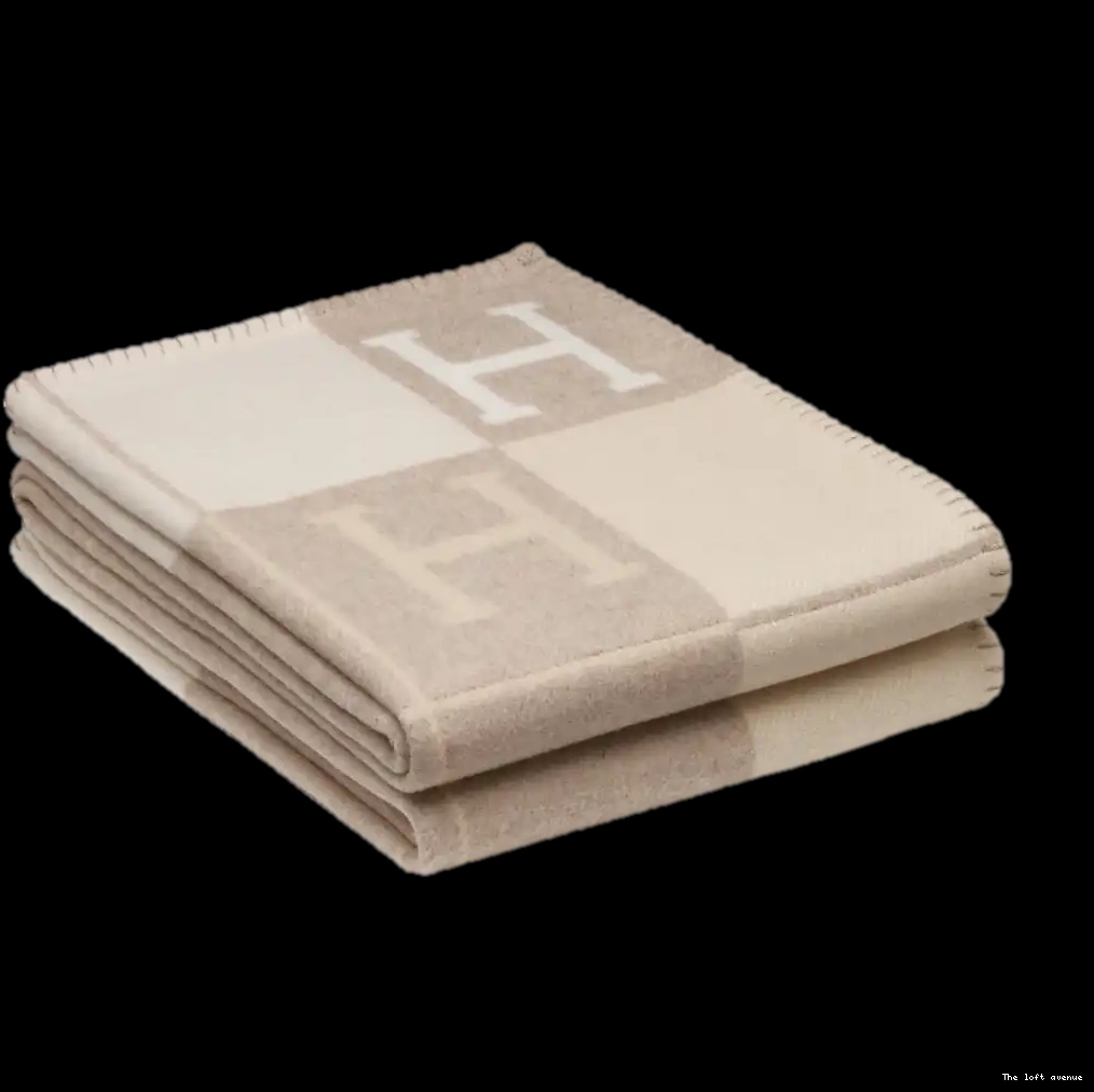 STRIPE THROW WOOL HERMES BLANKET 0623